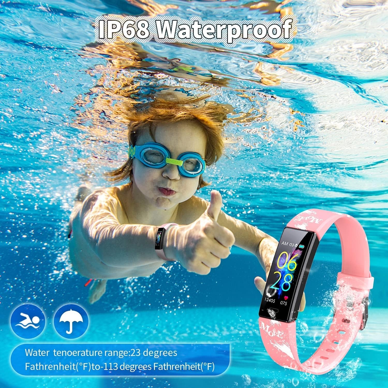 Kids Watch Fitness Tracker, Fitness Watches for Kids, Activity Tracker with Pedometers, Stopwatch, IP68 Waterproof, 11 Sport Modes Smart Watch for Kids Age 6 - 16 Years Old - SopeybayeKids Watch Fitness Tracker, Fitness Watches for Kids, Activity Tracker with Pedometers, Stopwatch, IP68 Waterproof, 11 Sport Modes Smart Watch for Kids Age 6 - 16 Years OldSopeybayeSopeybaye2c356176-94a2-46b4-a2a5-a6fd199215f0PinkKids Watch Fitness Tracker, Fitness Watches for Kids, Activity Tracker with Pedometers
